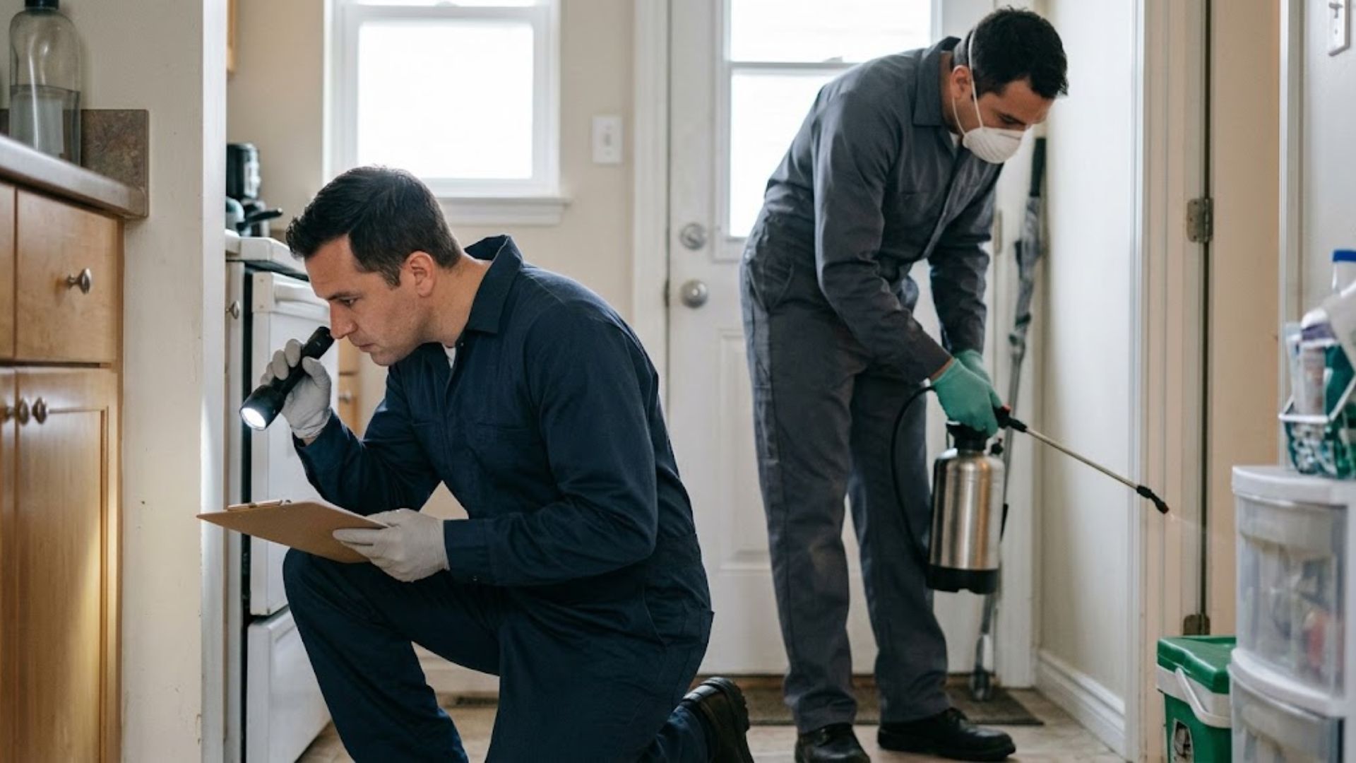 Inspection and Pre-Treatment for tile and grout cleaning